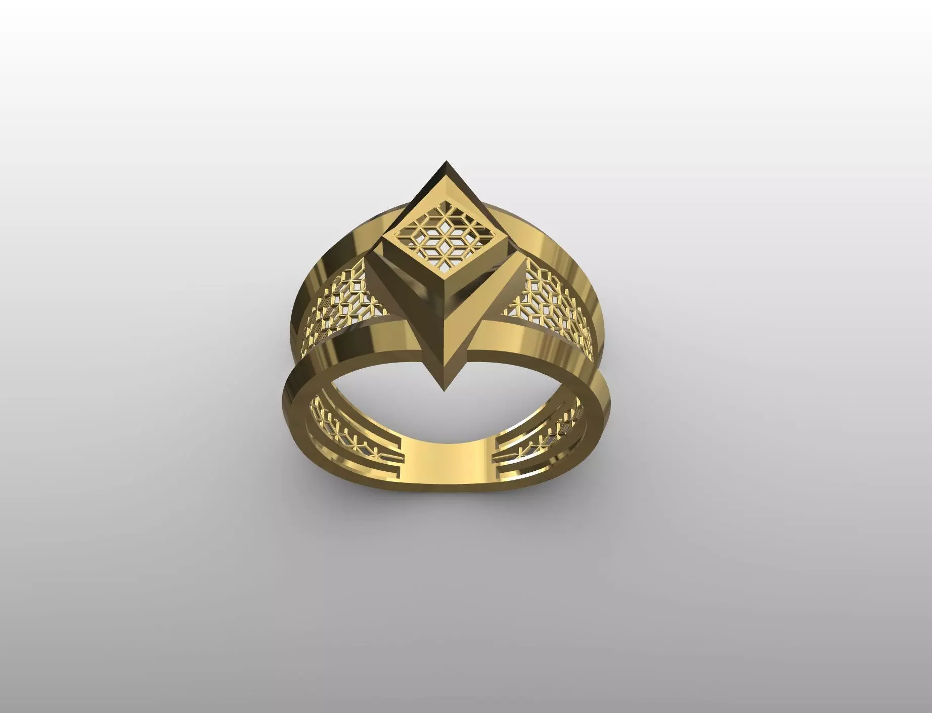 Facet Weave Ring 3D print model_1