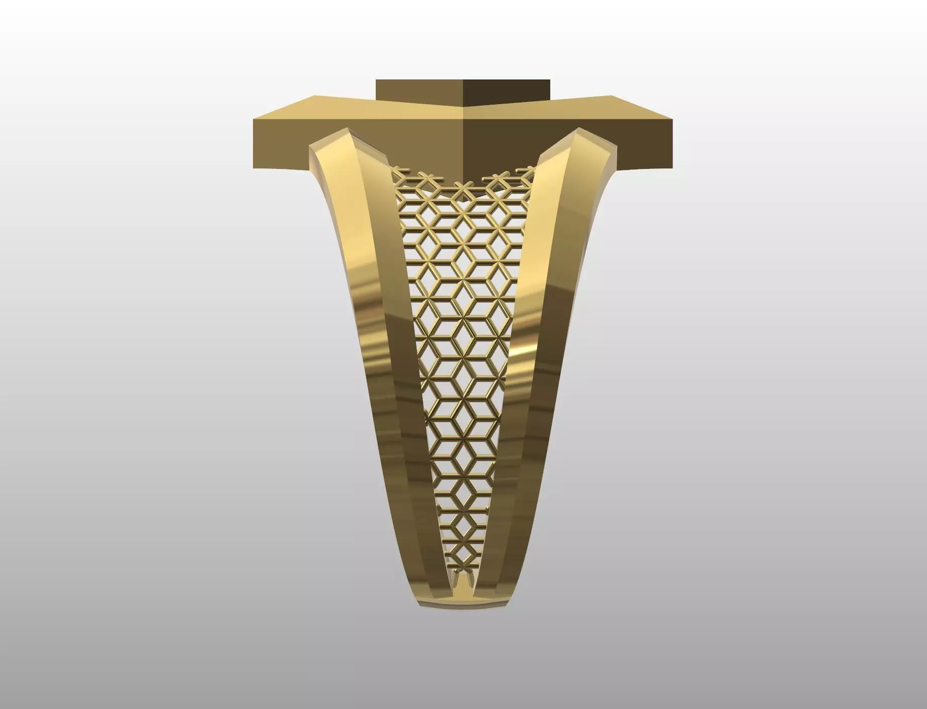 Facet Weave Ring 3D print model_3