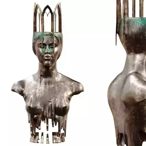 Architectural Girl Statue SET 764 Low-poly 3D model Architectural Girl Statue SET 764 Low-poly 3D model