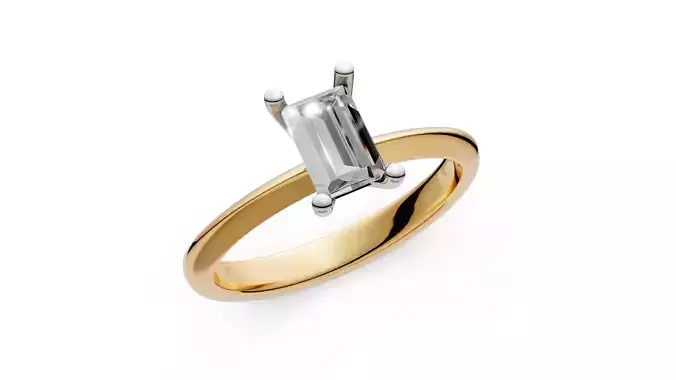Baguette Engagement Ring