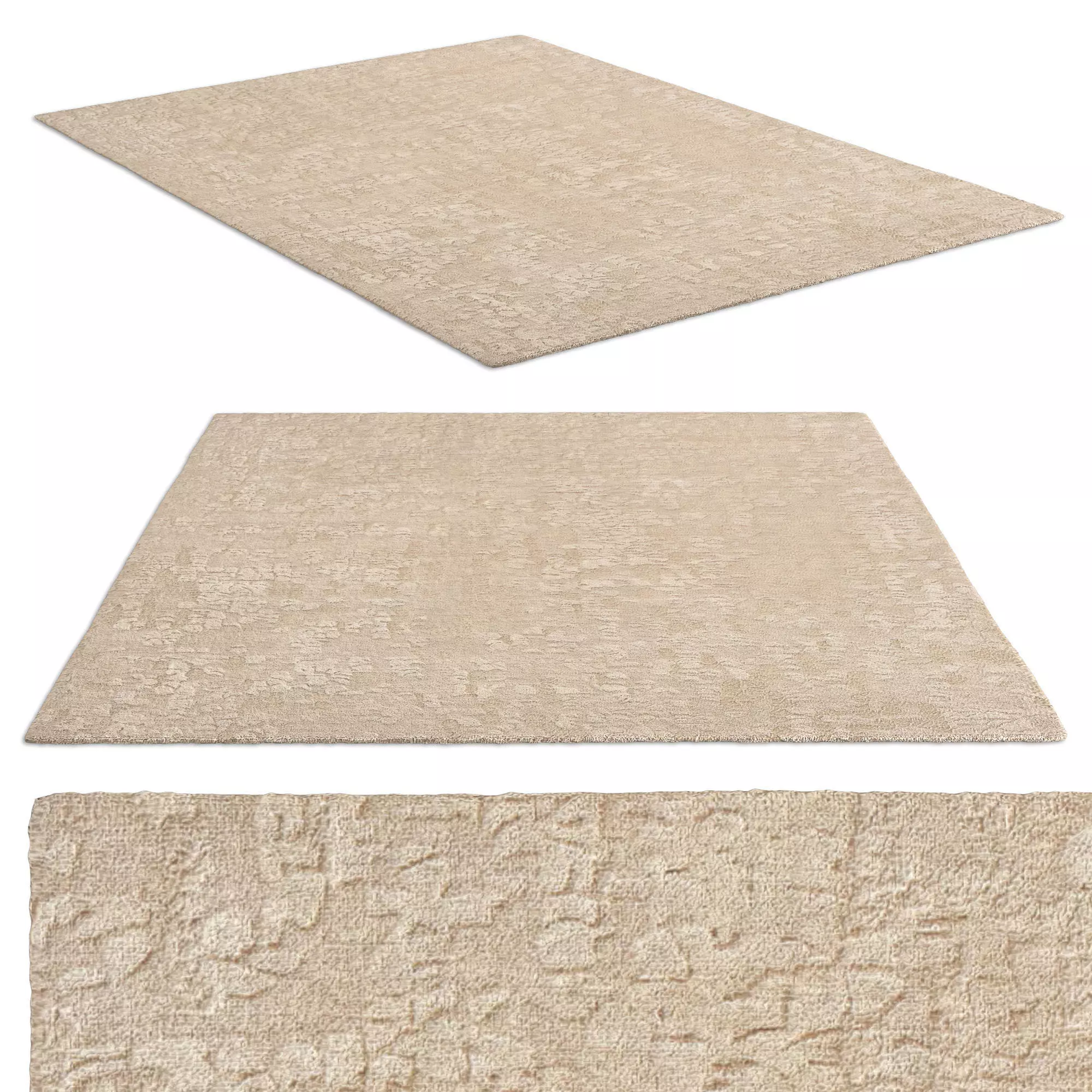 Chana Wool Rug Wheat 3D model_0