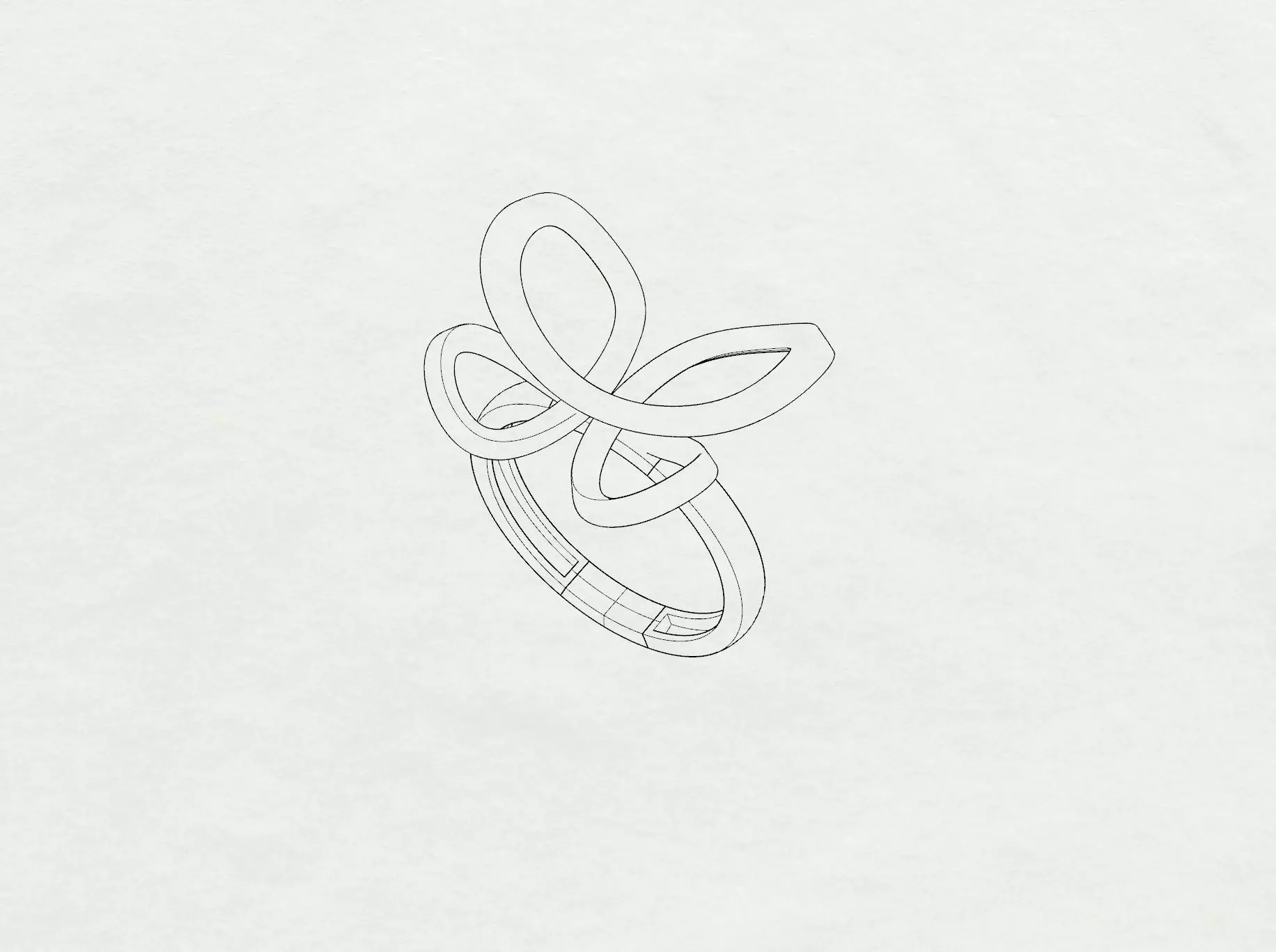 Infinity Knot Ring 3D print model_7