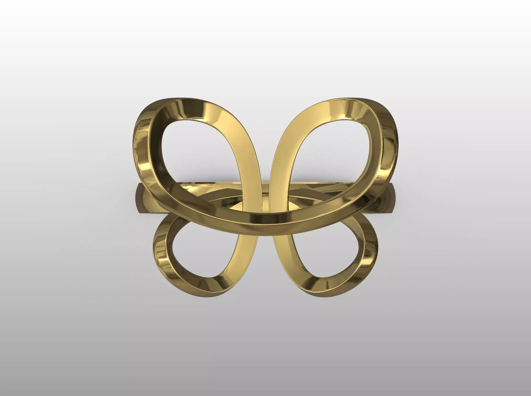 Infinity Knot Ring 3D print model_4