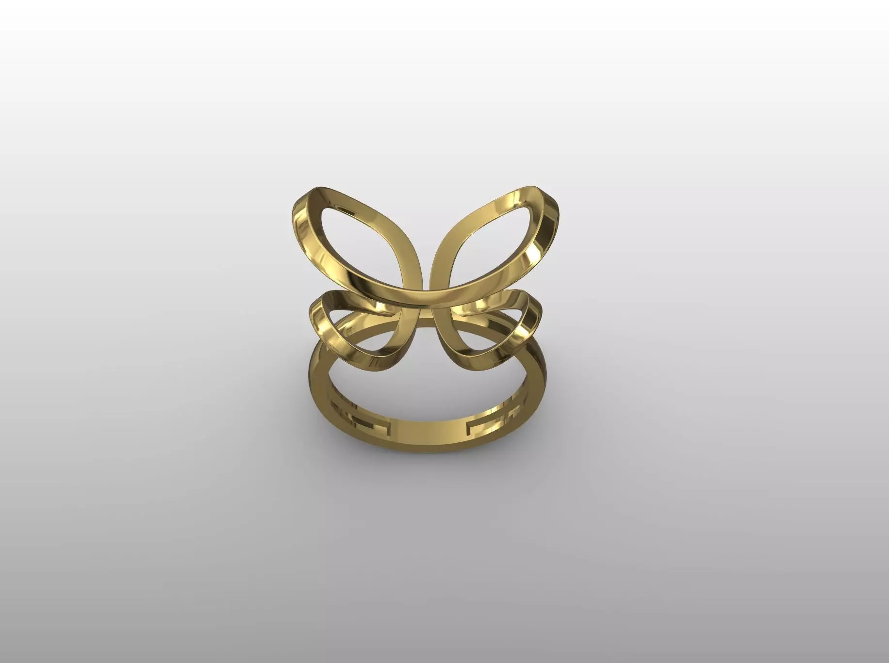 Infinity Knot Ring 3D print model_2