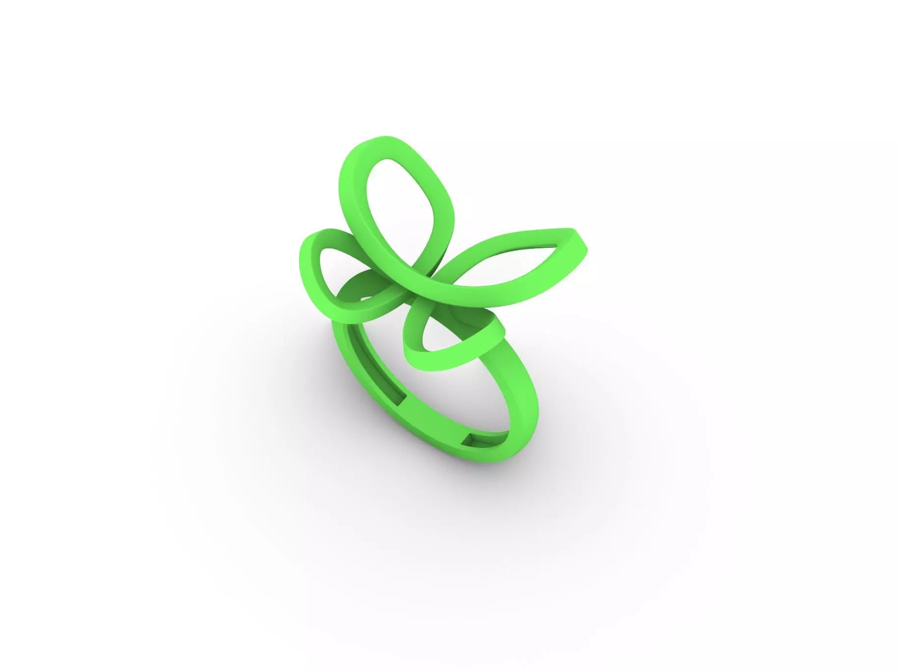 Infinity Knot Ring 3D print model_6