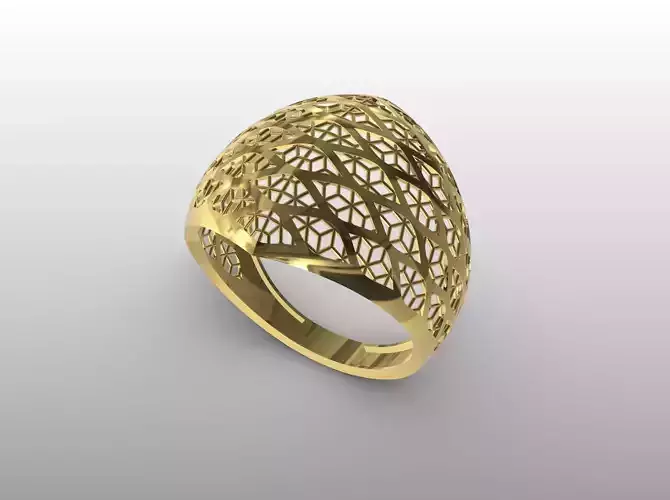 Lattice Embrace Ring