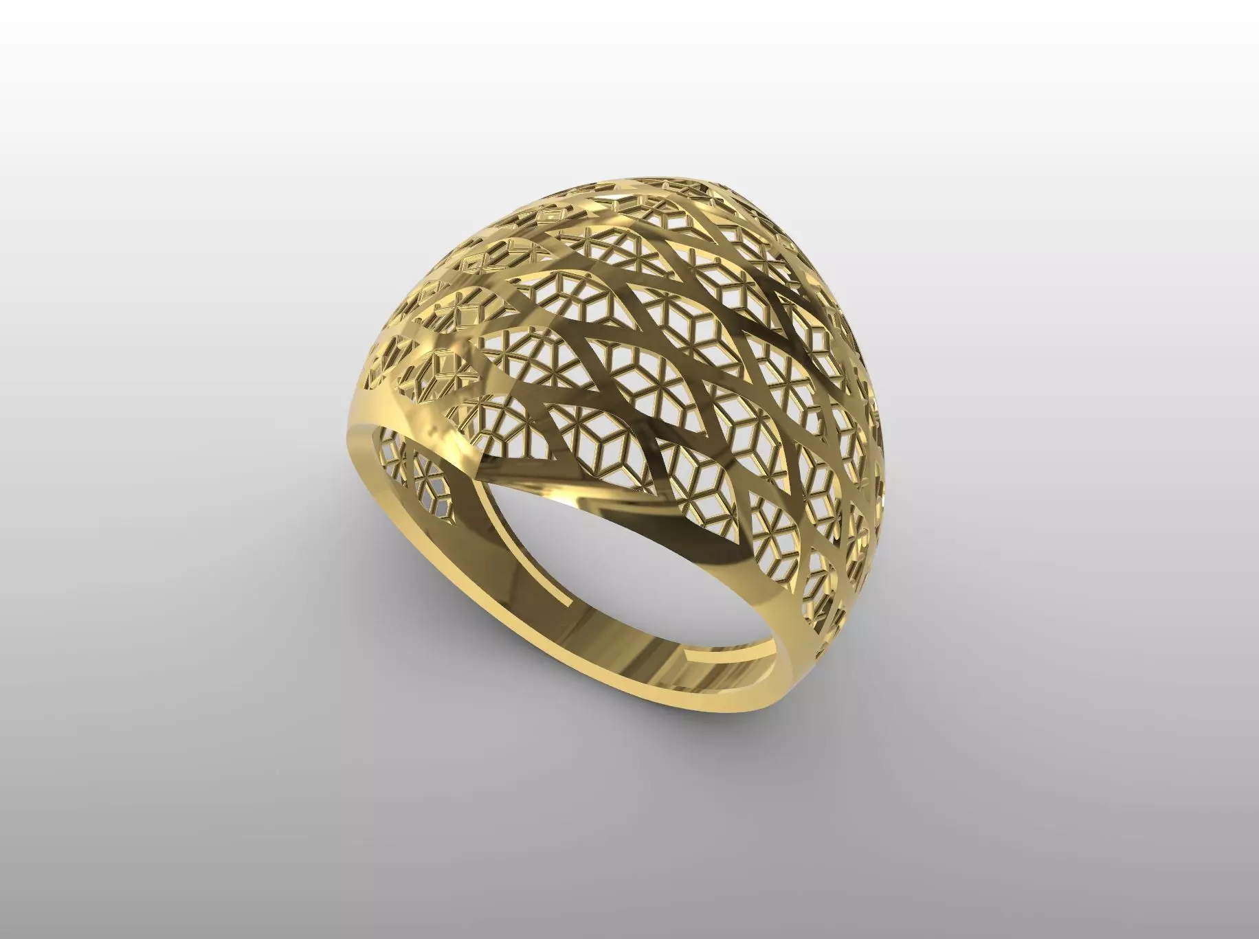 Lattice Embrace Ring 3D print model_0