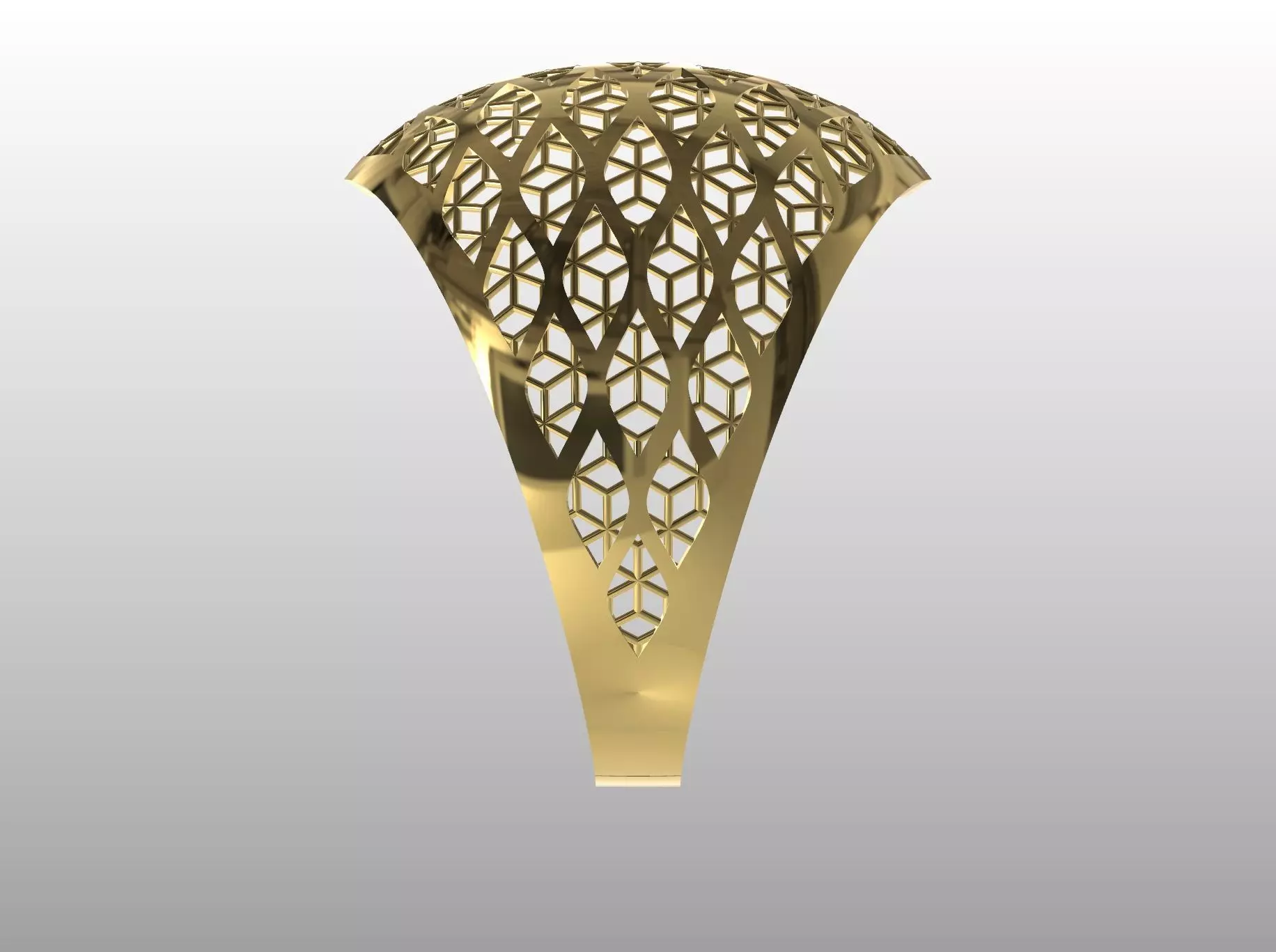 Lattice Embrace Ring 3D print model_5