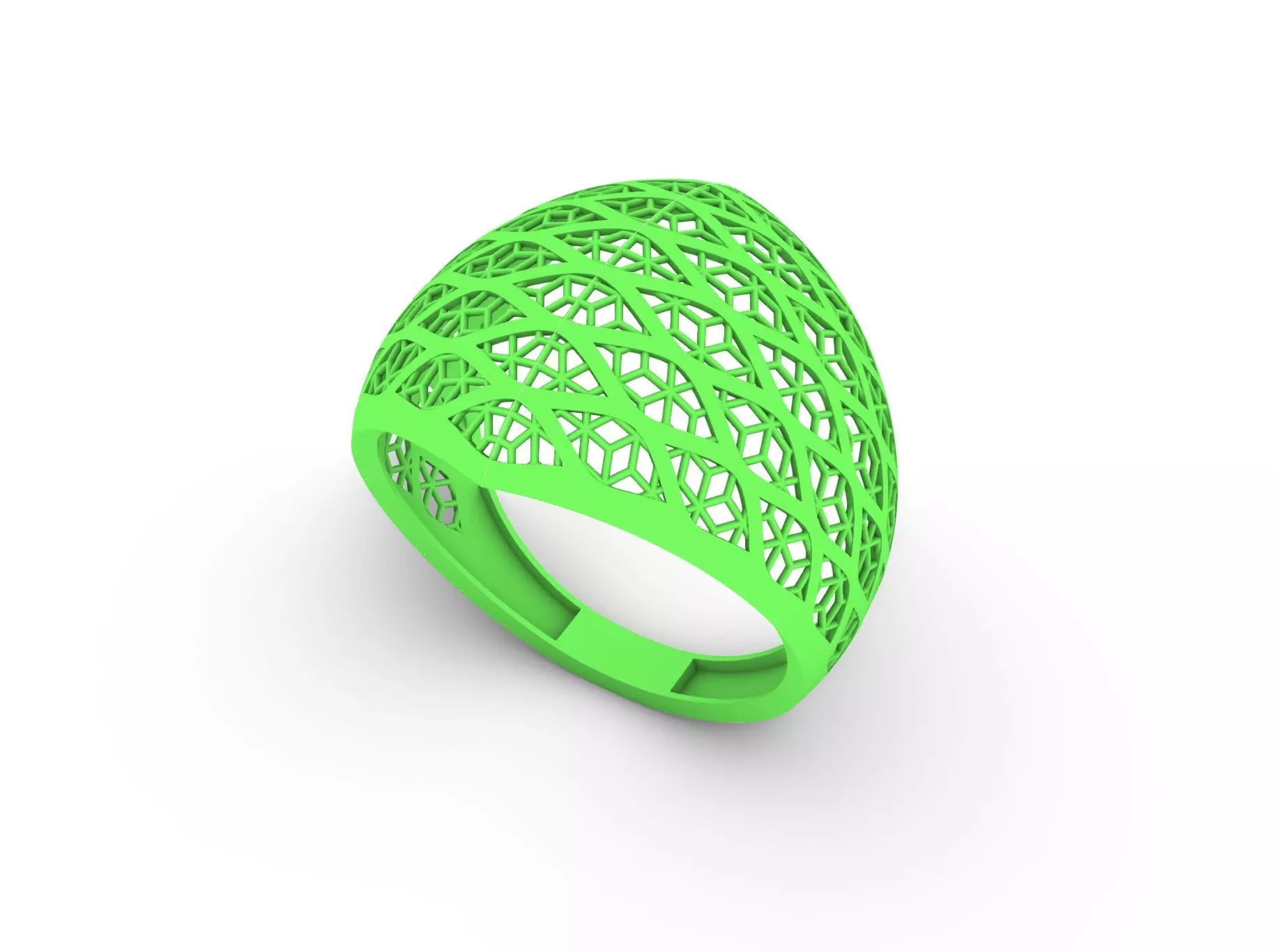 Lattice Embrace Ring 3D print model_6