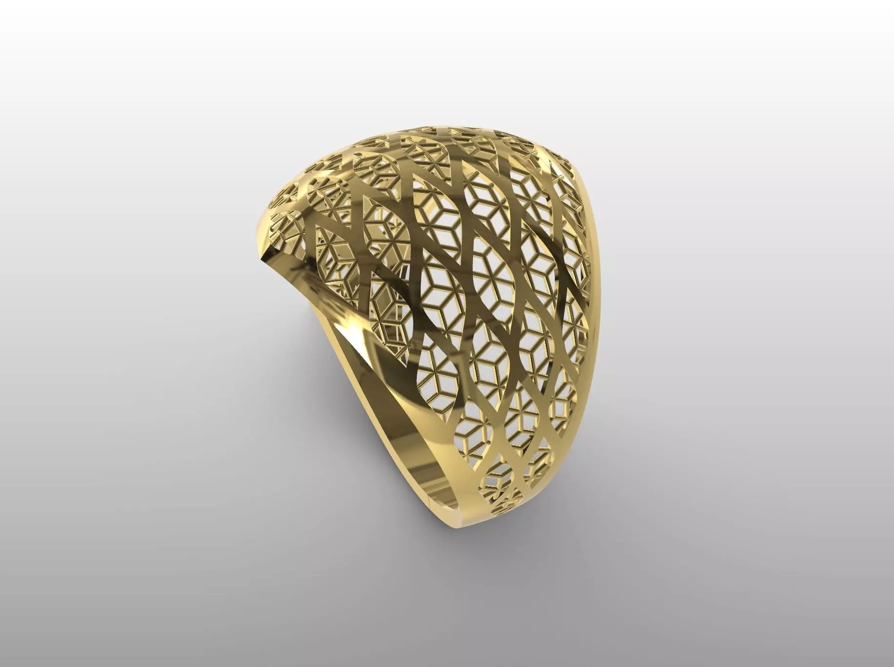 Lattice Embrace Ring 3D print model_2