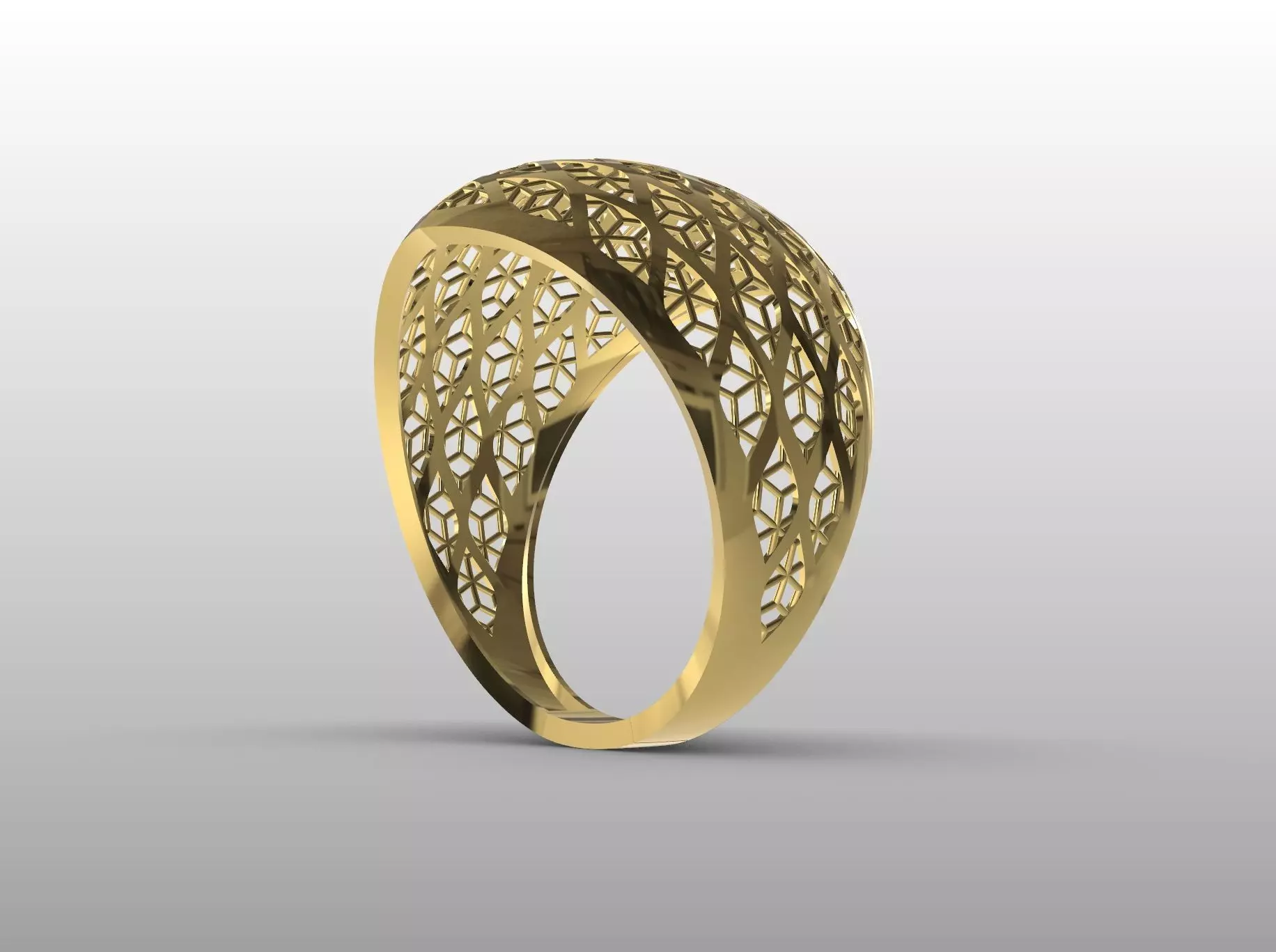 Lattice Embrace Ring 3D print model_1