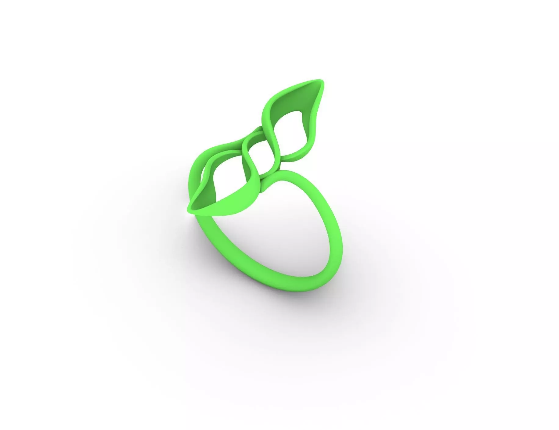 Serene Swirl Ring 3D print model_5