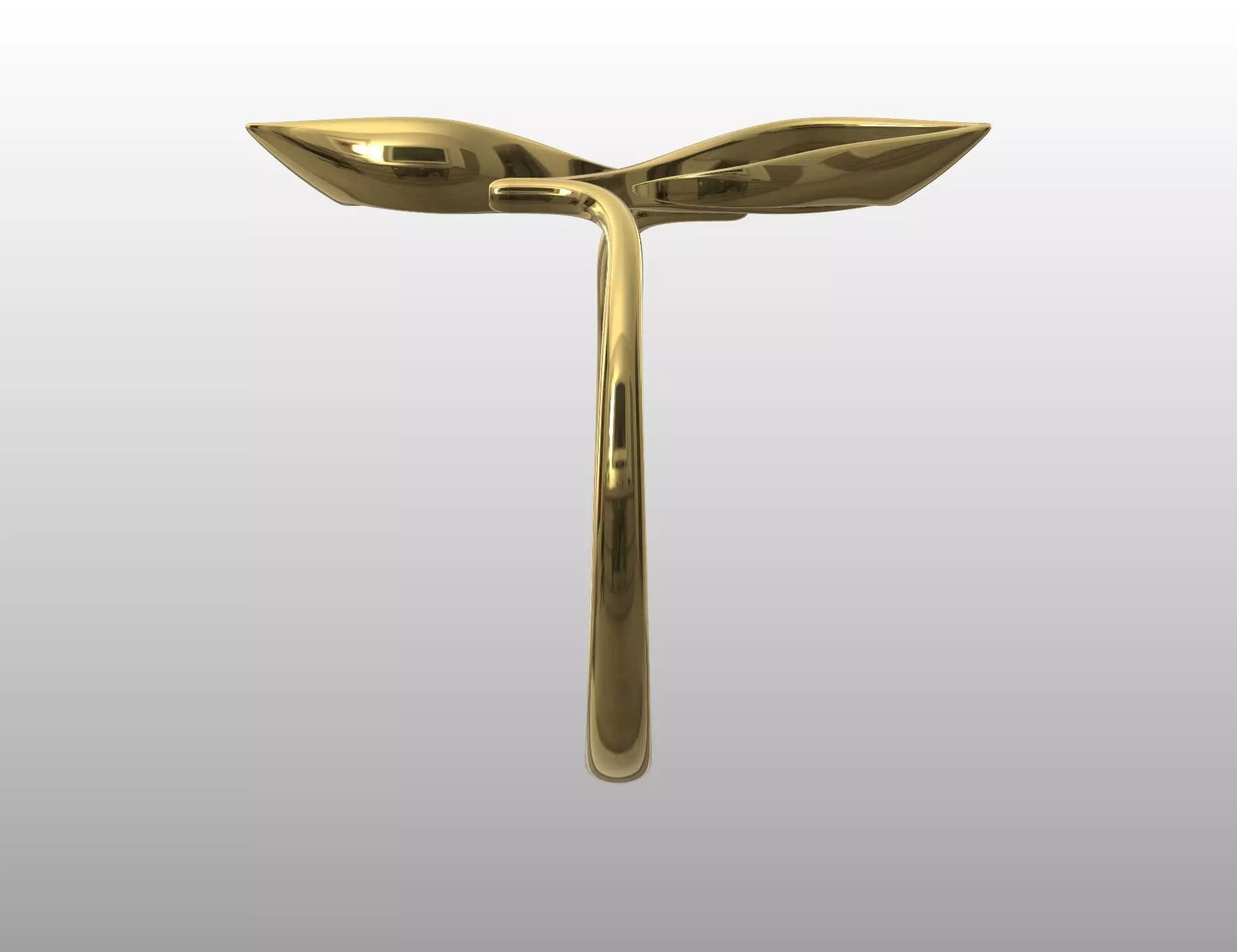 Serene Swirl Ring 3D print model_4