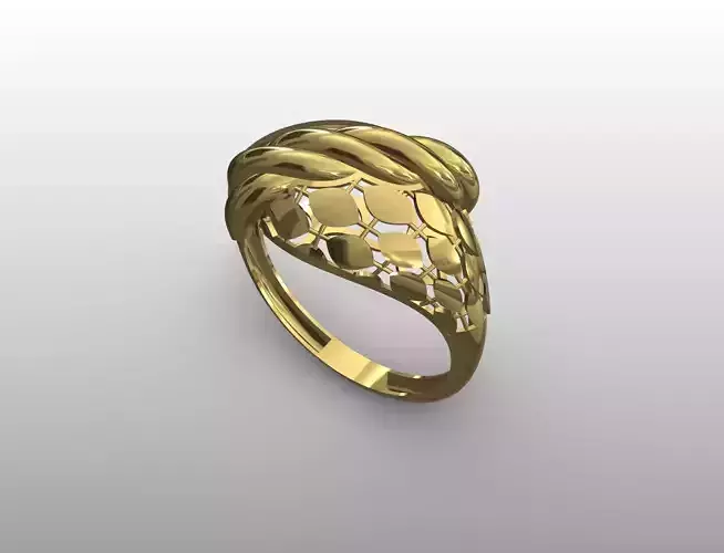 Woven Leaf Ring