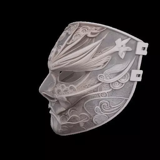 Ornate Asian-Inspired Mask 3D print model_25