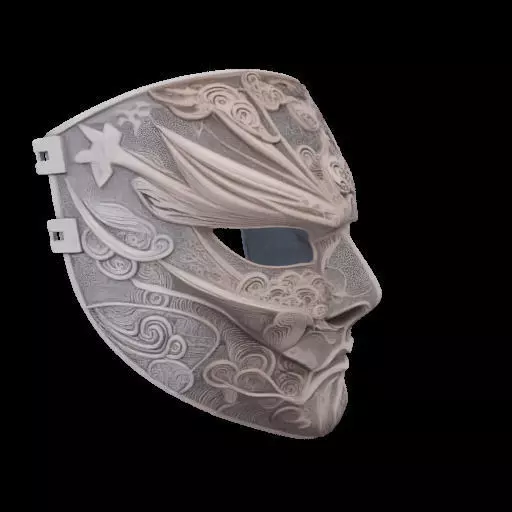 Ornate Asian-Inspired Mask 3D print model_6