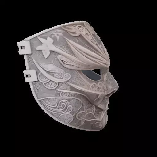 Ornate Asian-Inspired Mask 3D print model_8