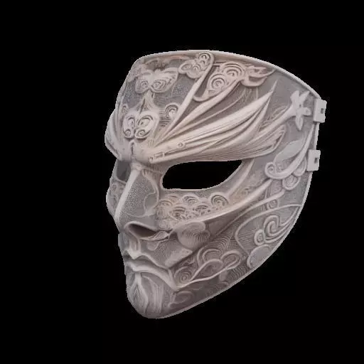 Ornate Asian-Inspired Mask 3D print model_28