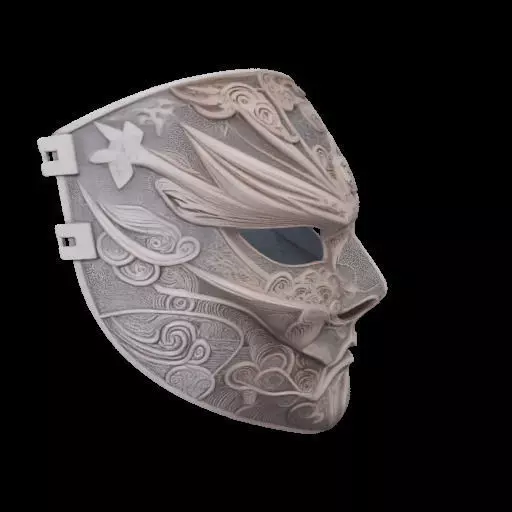 Ornate Asian-Inspired Mask 3D print model_7