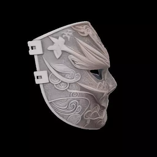 Ornate Asian-Inspired Mask 3D print model_9