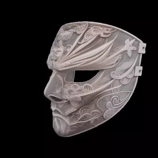 Ornate Asian-Inspired Mask 3D print model_27