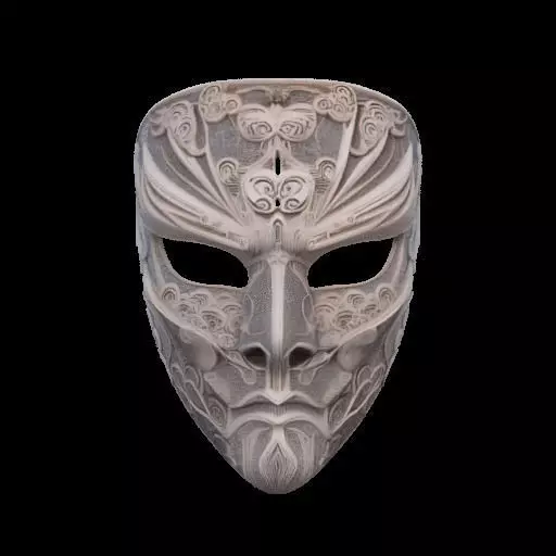 Ornate Asian-Inspired Mask 3D print model_1