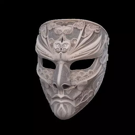 Ornate Asian-Inspired Mask 3D print model_30