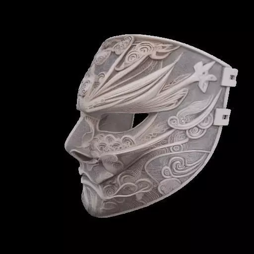 Ornate Asian-Inspired Mask 3D print model_26