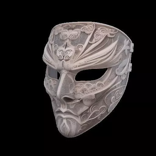 Ornate Asian-Inspired Mask 3D print model_29