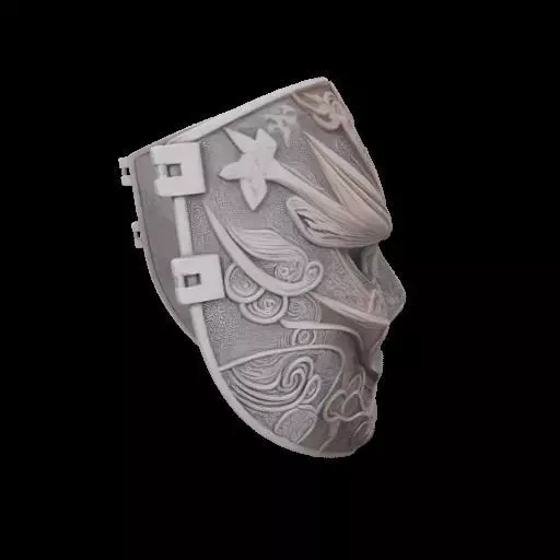 Ornate Asian-Inspired Mask 3D print model_10