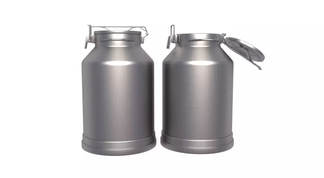 Aluminum Milk Bucket 3D model