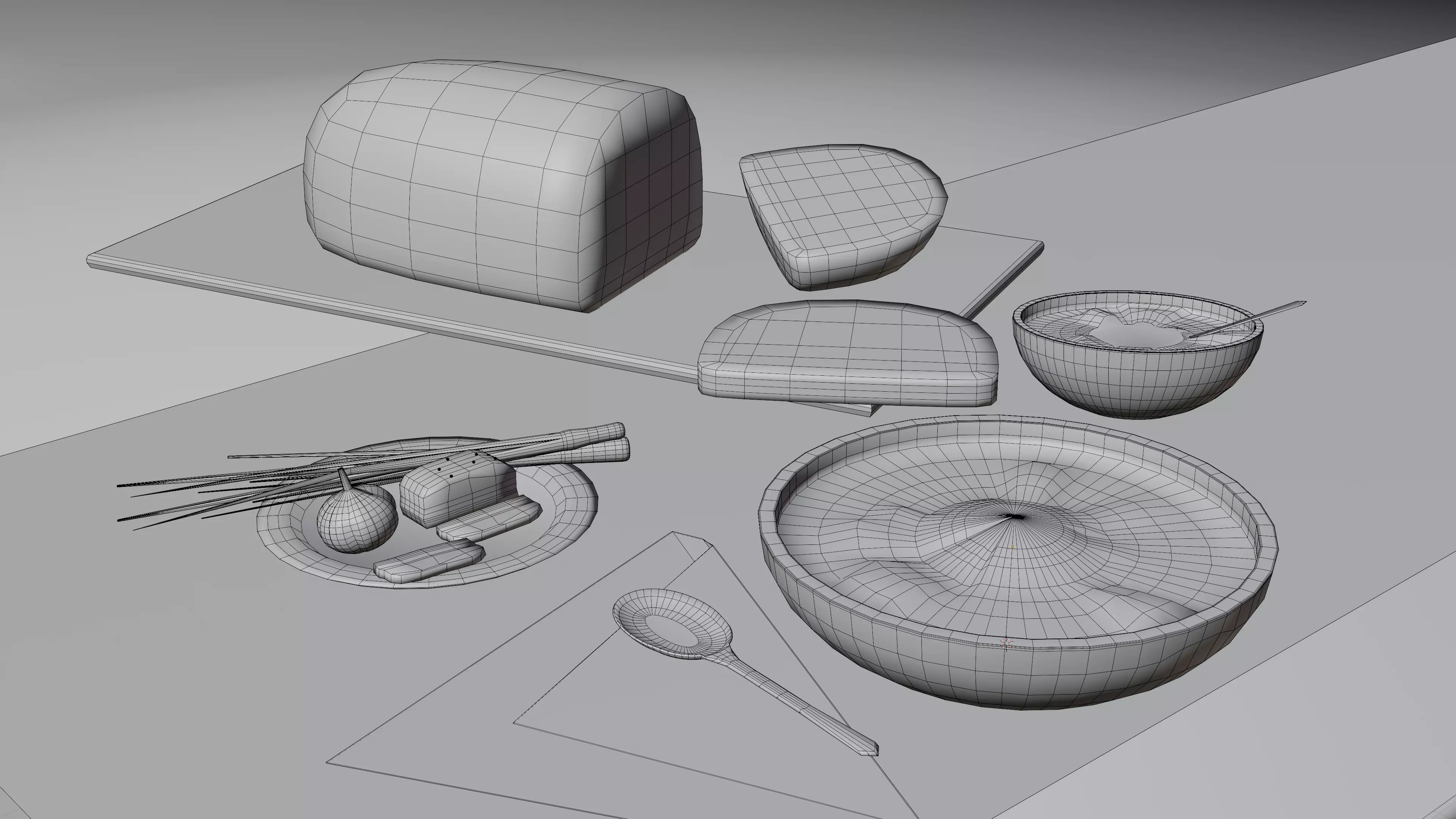 Traditional Ukrainian Borscht Set 3D Model Low-poly 3D model_2