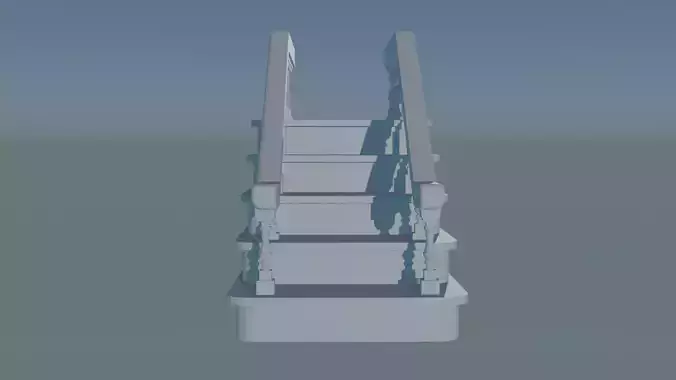 Architectural 3D Staircase STL Model for Home Design