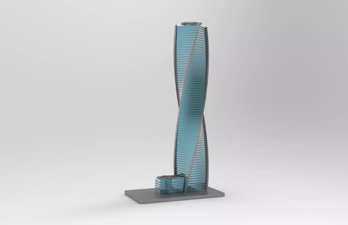 3D model of Al Majdoul Tower in Riyadh KSA 3D print model_1