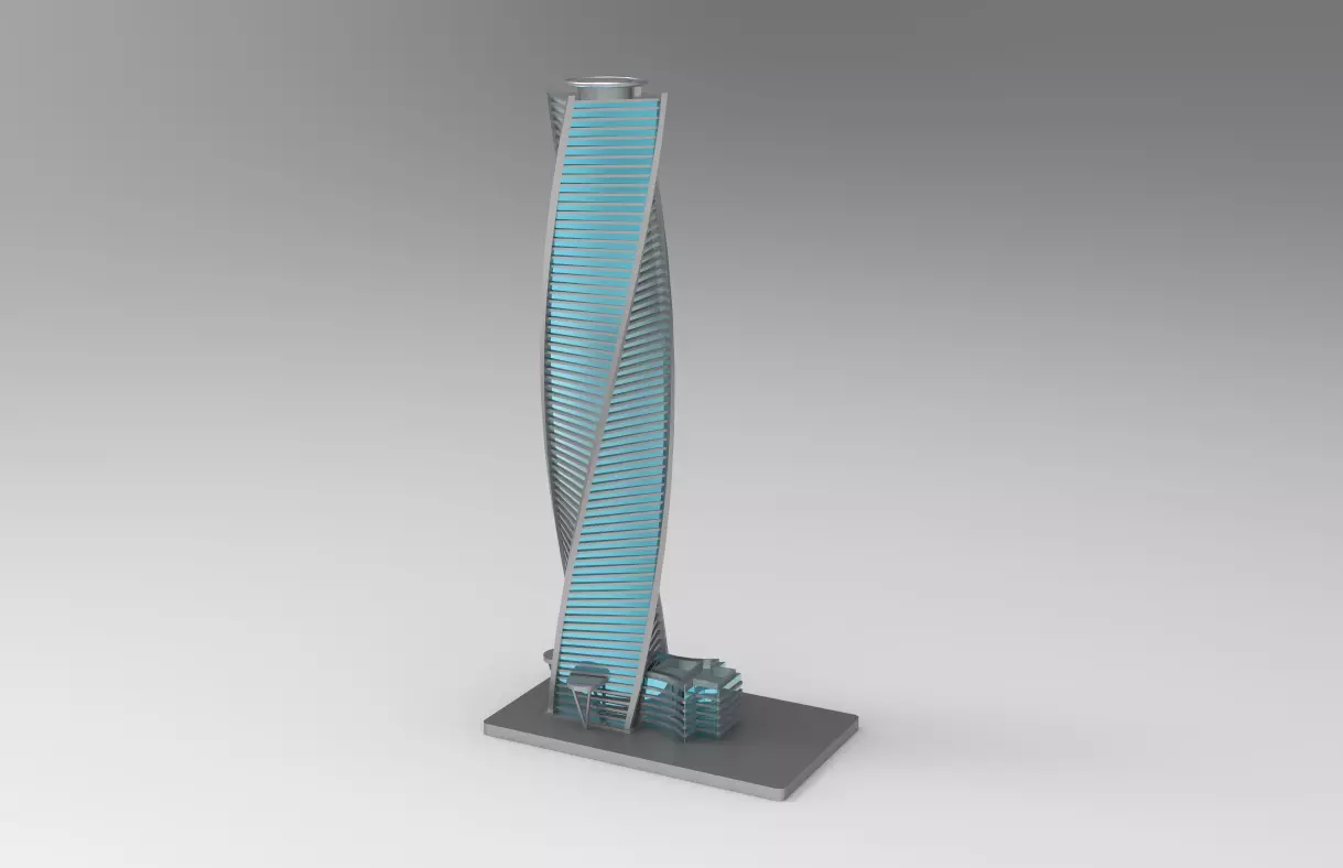 3D model of Al Majdoul Tower in Riyadh KSA 3D print model_0