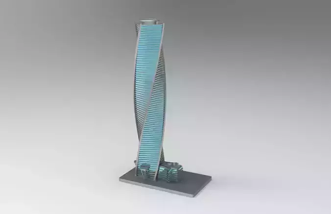   3D model of Al Majdoul Tower in Riyadh KSA