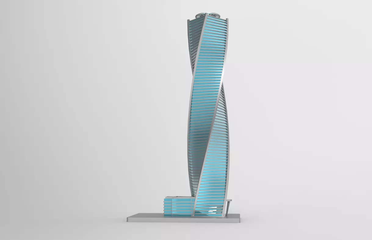 3D model of Al Majdoul Tower in Riyadh KSA 3D print model_4