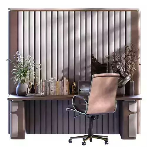 worktable set with sculpture set 771 Low-poly 3D model