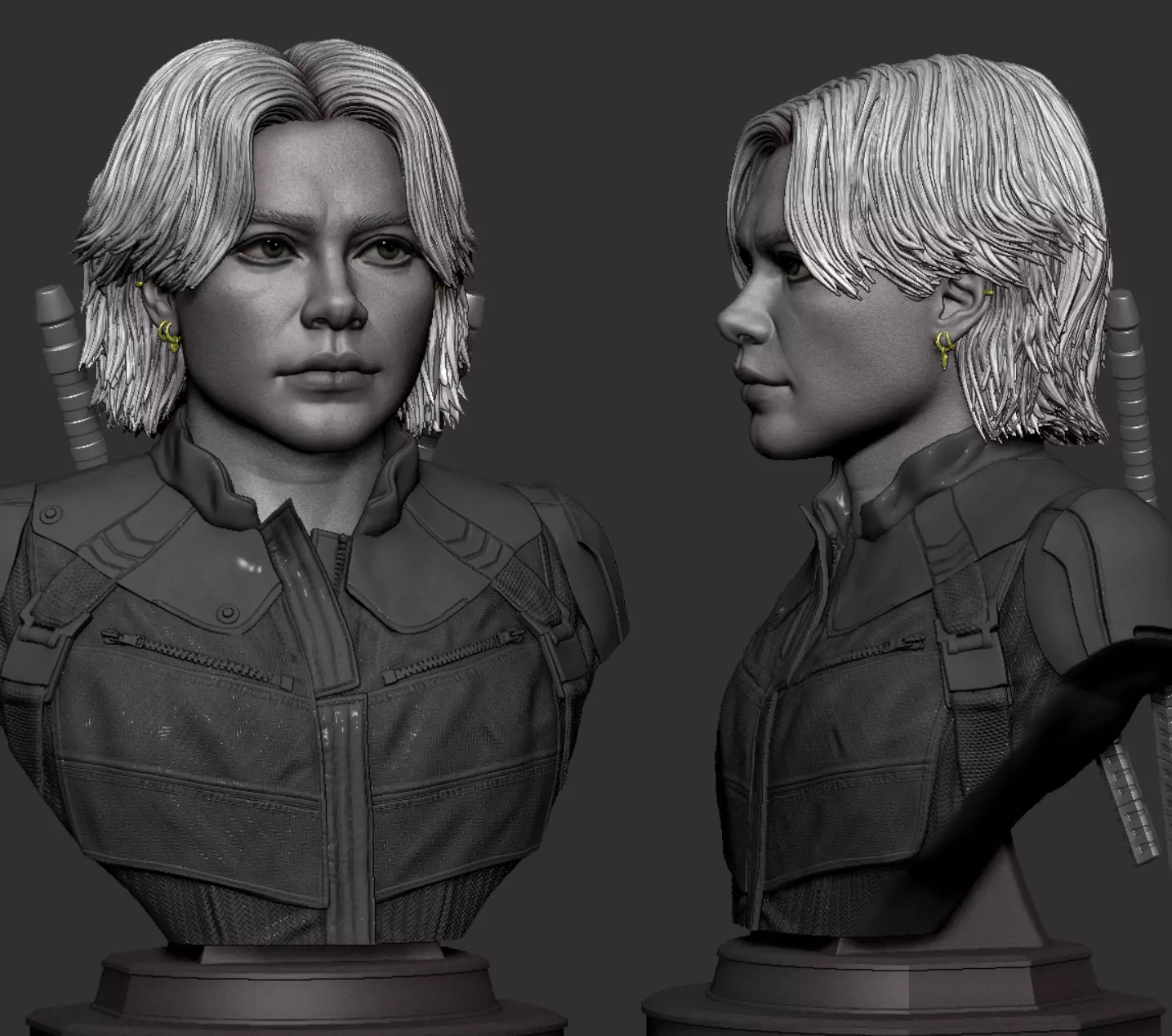 Florence Pugh-Yelena Belova Bust 3D print model_3
