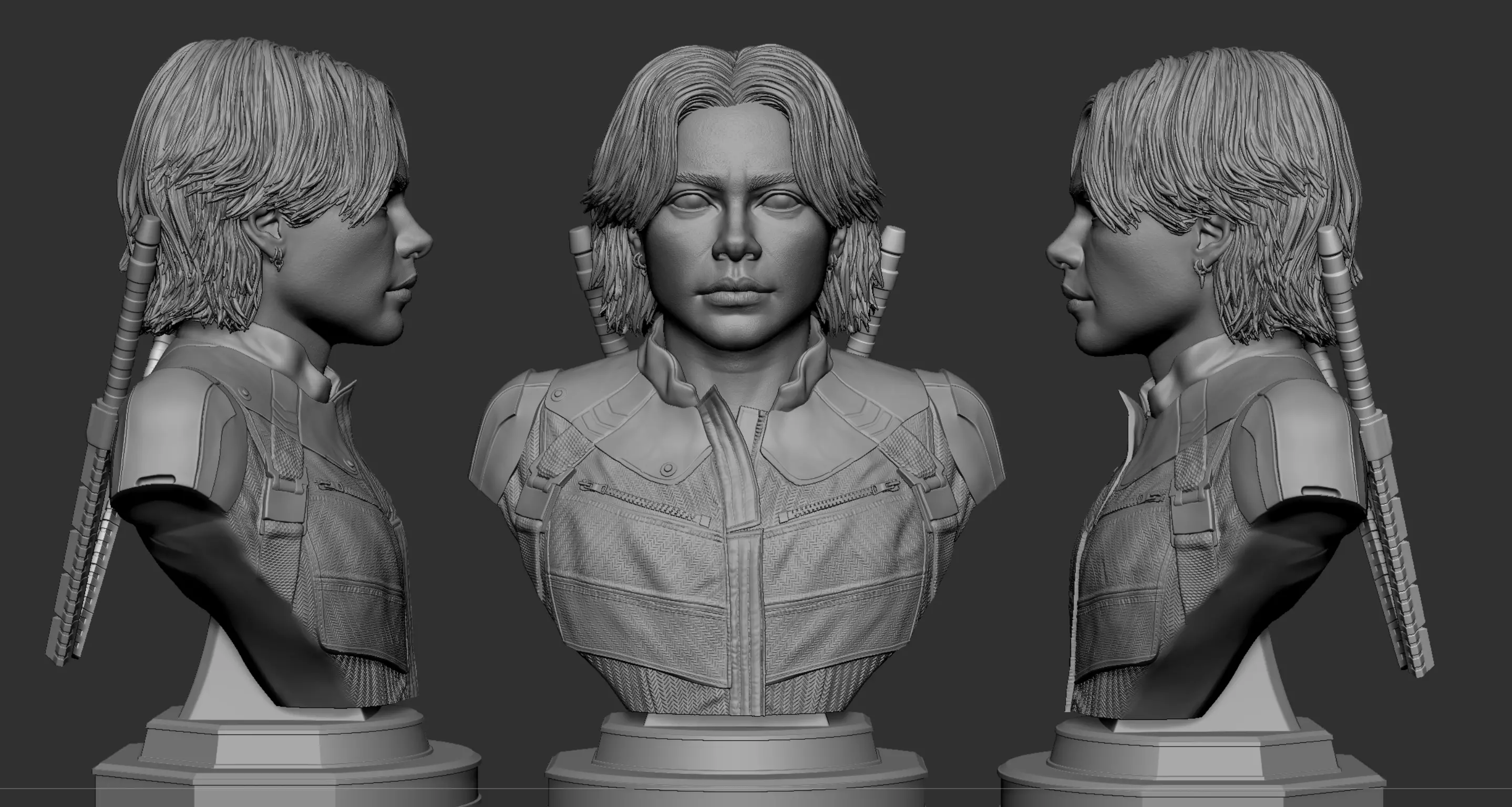 Florence Pugh-Yelena Belova Bust 3D print model_11