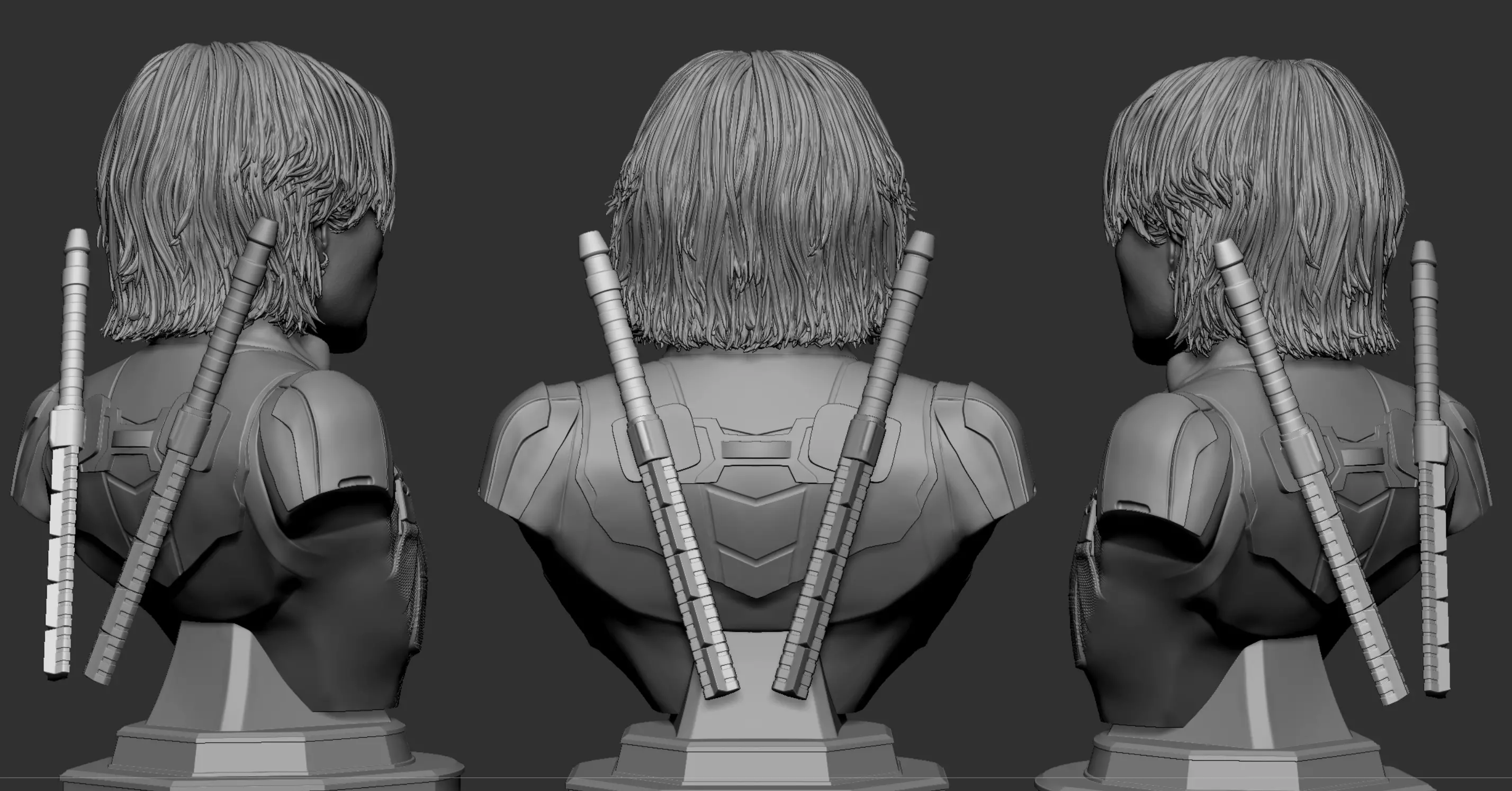 Florence Pugh-Yelena Belova Bust 3D print model_10