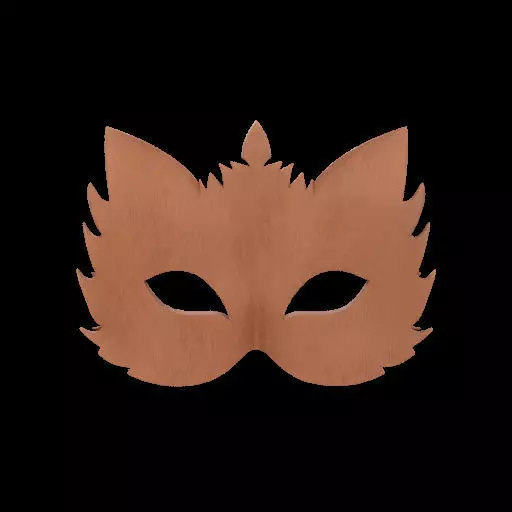 Ornate Wooden Animal Mask 3D print model_8