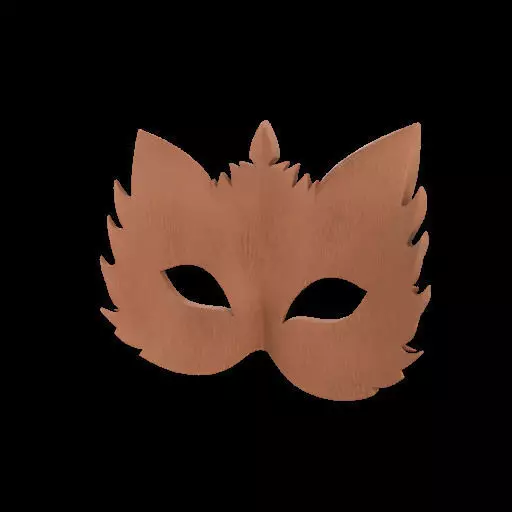 Ornate Wooden Animal Mask 3D print model_6