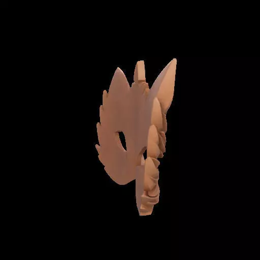 Ornate Wooden Animal Mask 3D print model_30