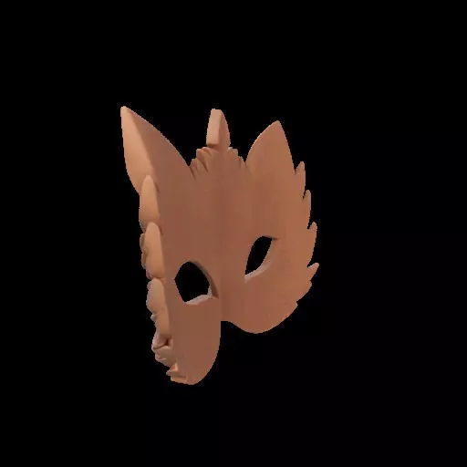 Ornate Wooden Animal Mask 3D print model_14