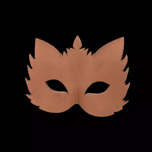 Ornate Wooden Animal Mask 3D print model_7