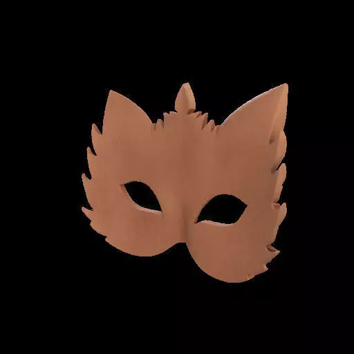 Ornate Wooden Animal Mask 3D print model_5