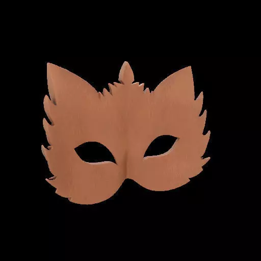 Ornate Wooden Animal Mask 3D print model_10