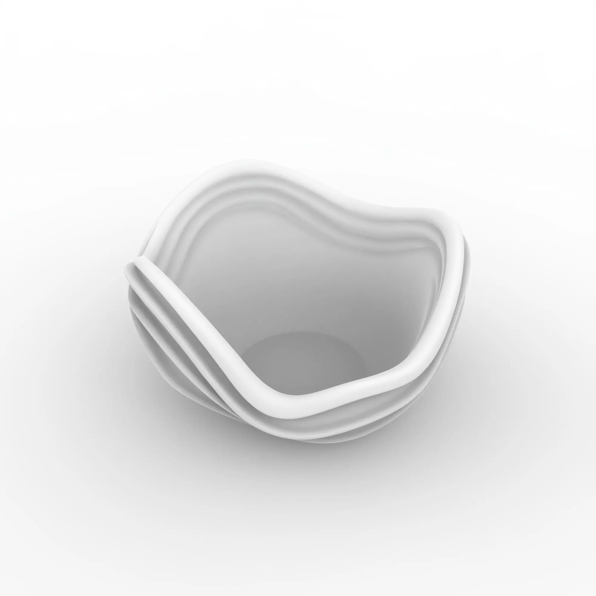 Abstract Wave Bowl 3D Printable Model- 3D print model_4