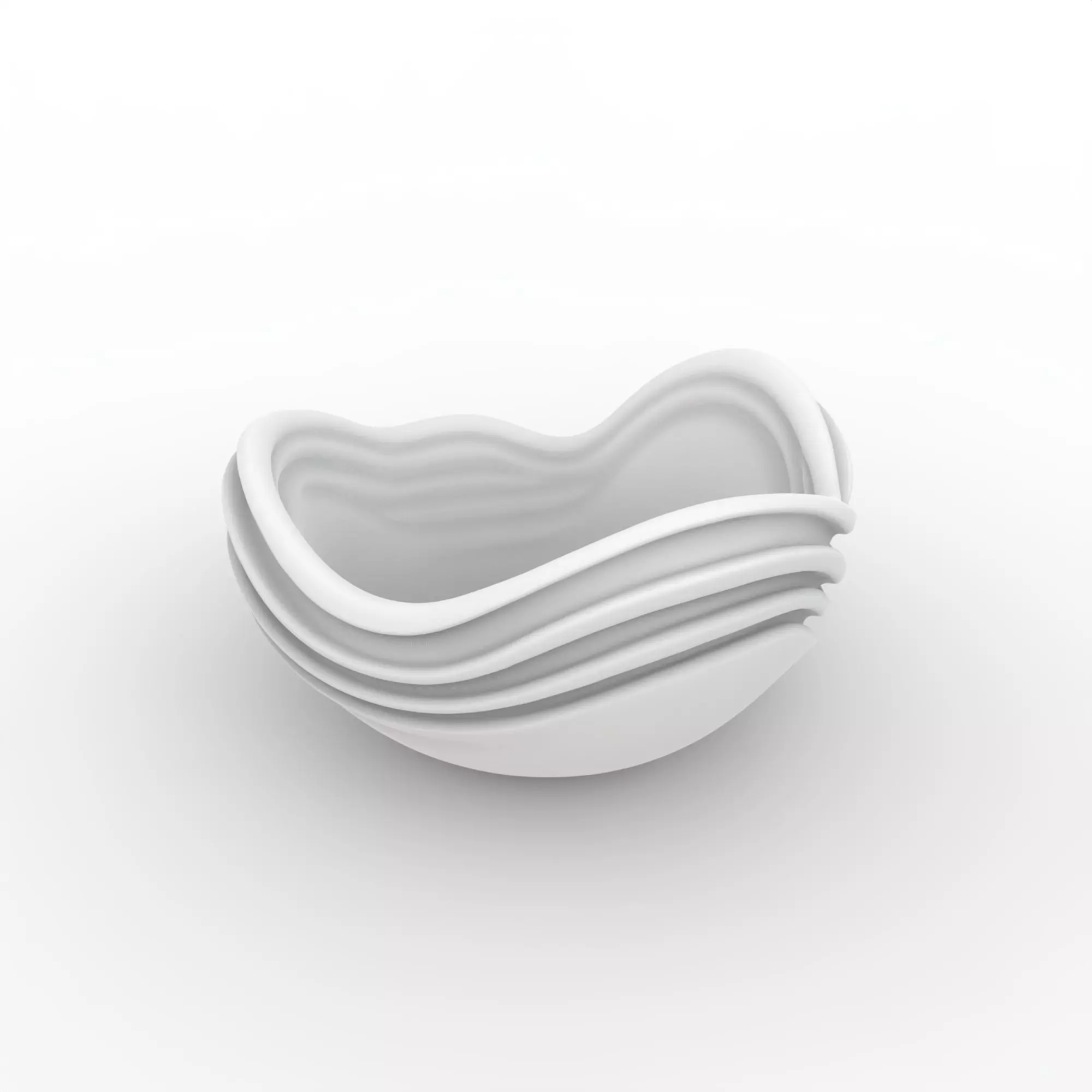 Abstract Wave Bowl 3D Printable Model- 3D print model_1